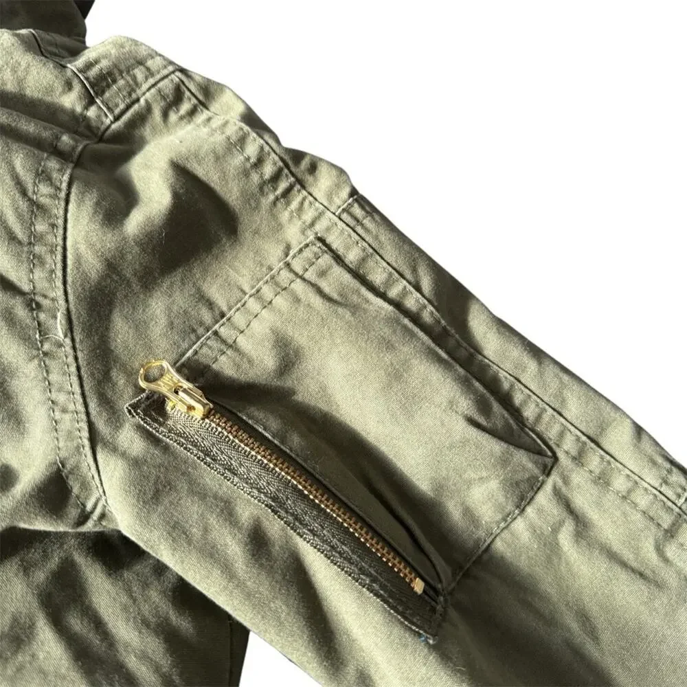 Gap Kids’ 3 in 1 Army Green Hooded Parka Jacket Faux Fur Liner Hood Trim Size 5